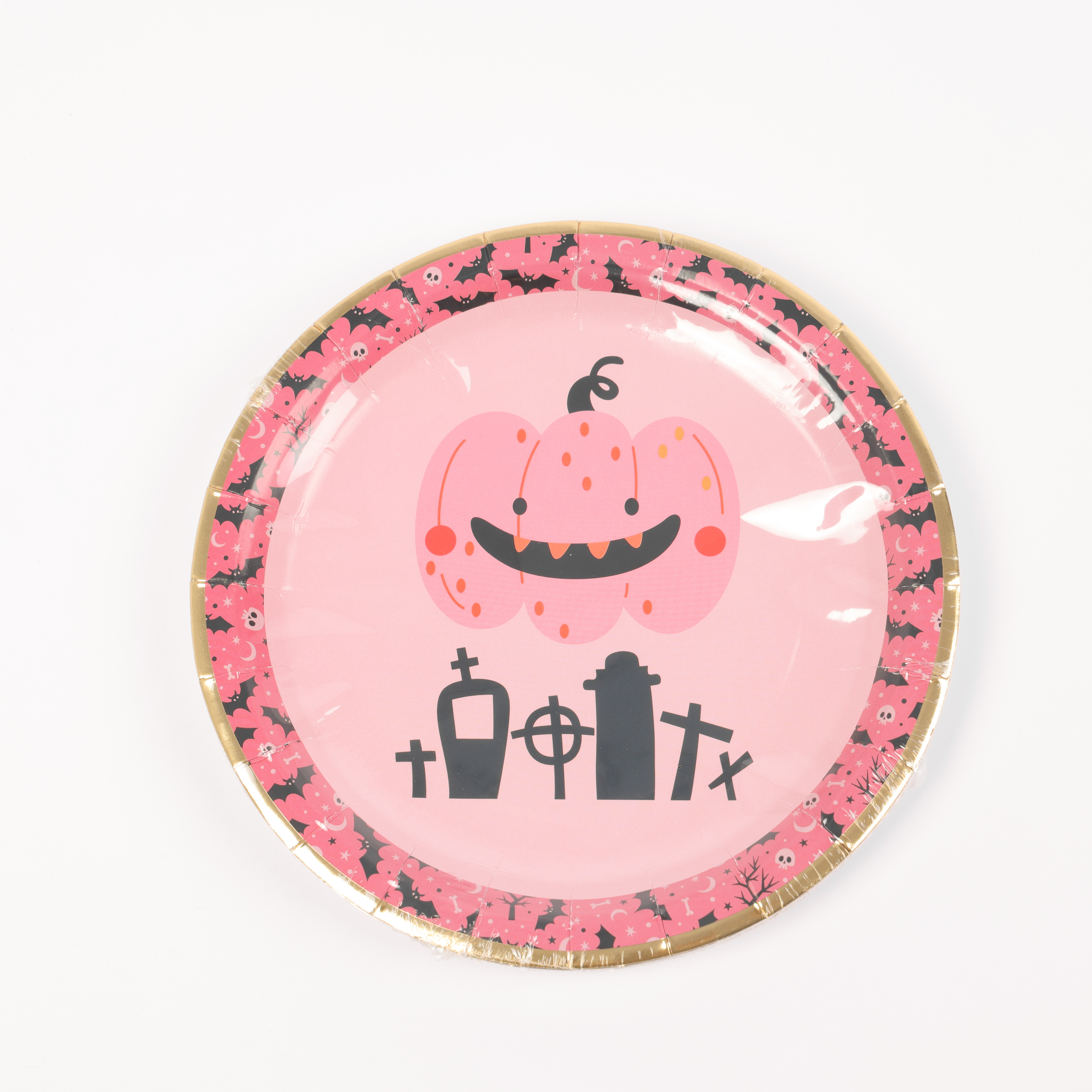 Halloween Pink Party Themed Disposable Paper Plate HW-011